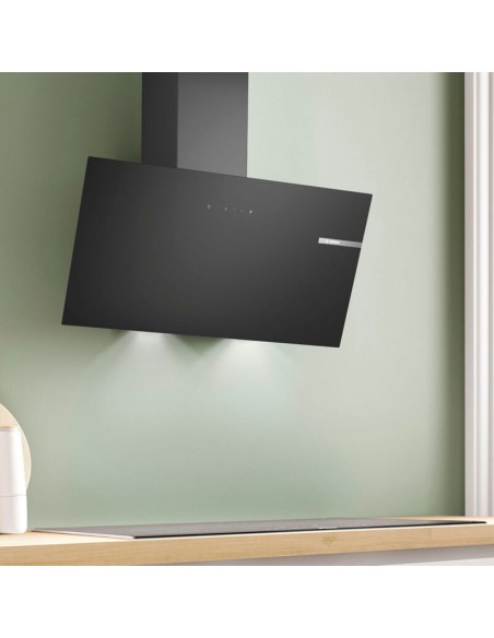 CAMPANA DECORATIVA DE PARED 80cm. CRISTAL NEGRO
