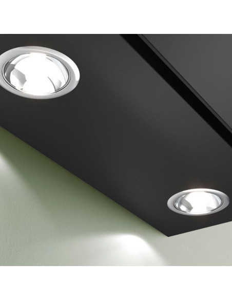 CAMPANA DECORATIVA DE PARED 80cm. CRISTAL NEGRO