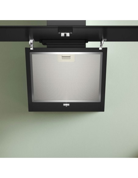 CAMPANA DECORATIVA DE PARED 80cm. CRISTAL NEGRO