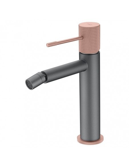 GRIFO MONOMANDO BIDE MODELO LINE DE IMEX COLOR GRIS MATE/ CHAMPAGNE