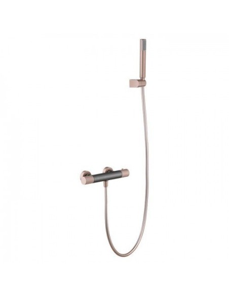 GRIFO TERMOSTATICO DUCHA COLOR GRIS MATE/ CHAMPAGNE MODELO LINE DE IMEX