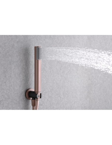 CONJUNTO EMPOTRAR DE DUCHA MONOMANDO COLOR GRIS MATE/ CHAMPAGNE MODELO TOP DE IMEX