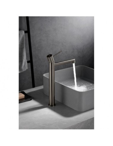 MONOMANDO LAVABO ALTO NIQUEL CEPILLADO