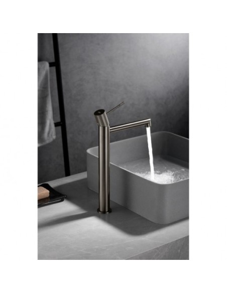 MONOMANDO LAVABO ALTO NIQUEL CEPILLADO