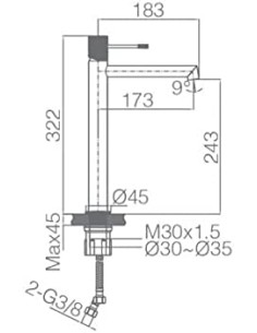 GRIFO MONOMANDO LAVABO ALTO... 2