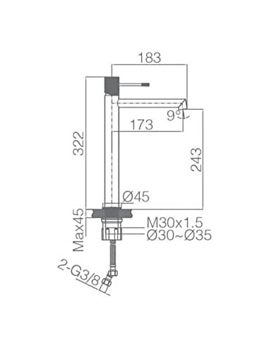 GRIFO MONOMANDO LAVABO ALTO COLOR ORO...