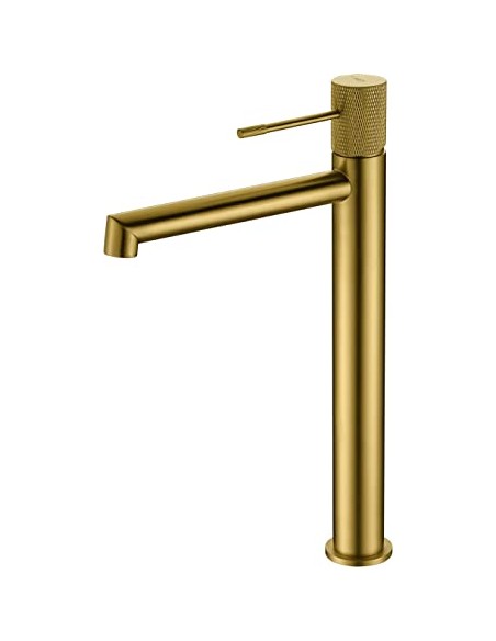 GRIFO MONOMANDO LAVABO ALTO COLOR ORO CEPILLADO MODELO LINE DE IMEX