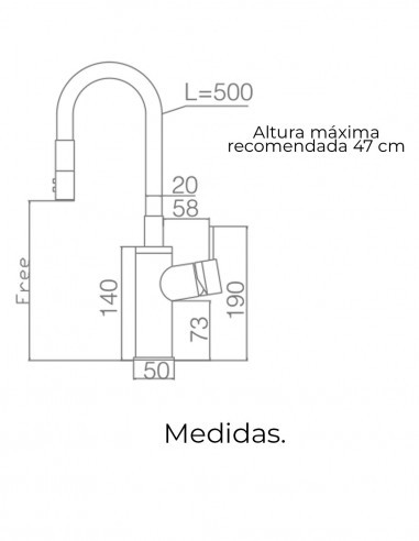 GRIFO FREGADOR SERIE TOKYO DE TUBO...