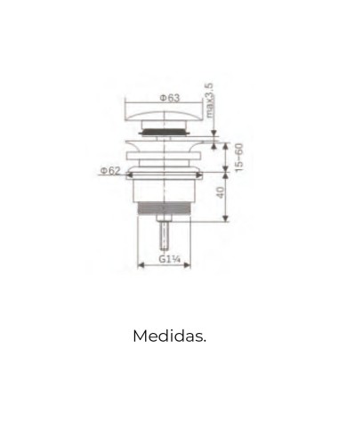 VALVULA DESAGUE CLICK-CLACK COLOR...