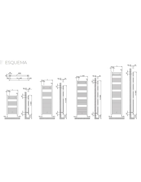 TOALLERO CROMO BRILLO ELECTRICO