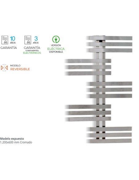 RADIADOR CROMADO MODELO ELFIE ELECTRICO