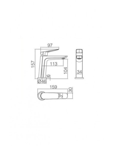 MONOMANDO LAVABO CROMO MODELO BELGICA...