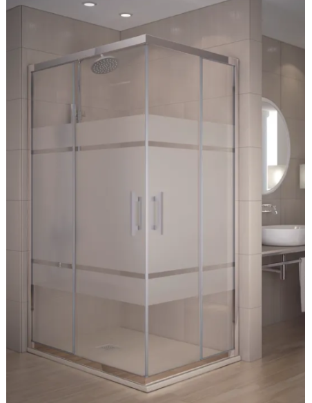 MAMPARA DUCHA MODELO VITA VT-220 DECORADA