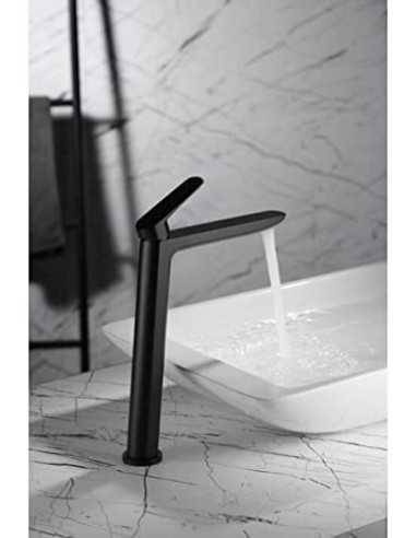GRIFO MONOMANDO LAVABO ALTO NEGRO...