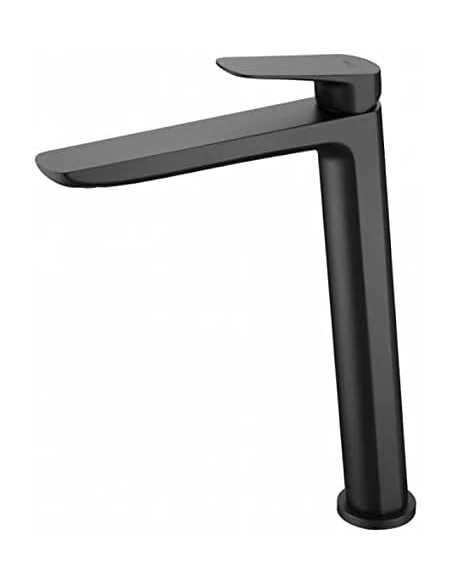 GRIFO MONOMANDO LAVABO ALTO NEGRO MATE MODELO BELGICA DE IMEX