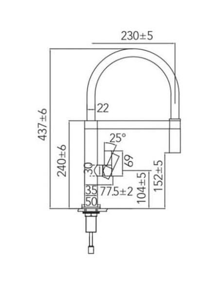 GRIFO MONOMANDO FLEXIBLE FREGADERO MODELO LAOS DE LA MARCA IMEX