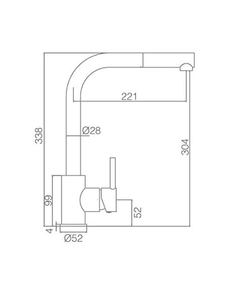 GRIFO MONOMANDO FREGADERO EXTRAIBLE MODELO MOSCU DE IMEX DE ACERO S316