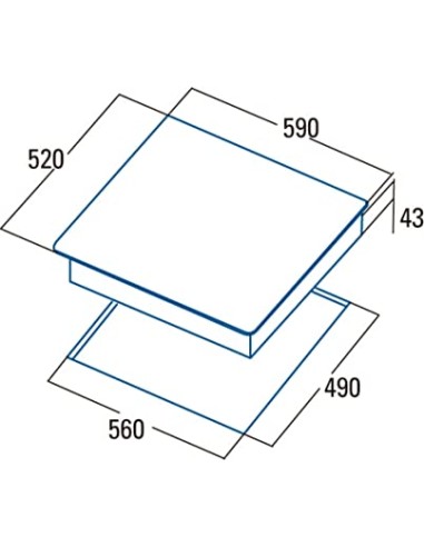 ENCIMERA CRISTAL GAS 4 FGOS. BLANCA CATA