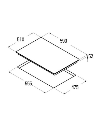 ENCIMERA CRISTAL GAS DE 3 FGOS... ENCIMERA CRISTAL GAS DE 3 FGOS...