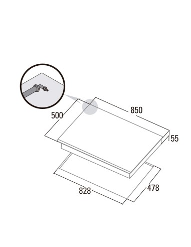 ENCIMERA A GAS 5 FGOS. INOX  MODELO... ENCIMERA A GAS 5 FGOS. INOX  MODELO...