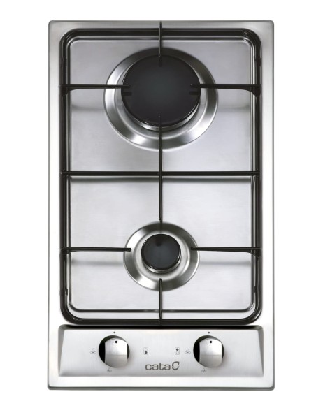 ENCIMERA A GAS DE DOS FUEGOS MODELO GI3002X INOX CATA