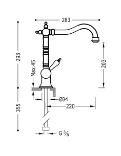 GRIFO MONOMANDO CON CAÑO...