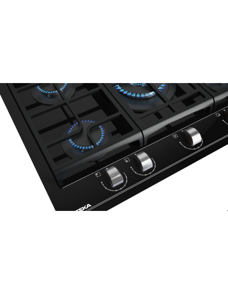 COCINA TEKA GAS 5 FUEGOS CRISTAL GAS MODELO MAESTRO GZC 75330