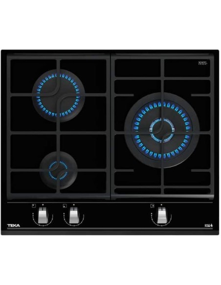 COCINA TEKA DE GAS 3 FUEGOS CRISTAL GAS