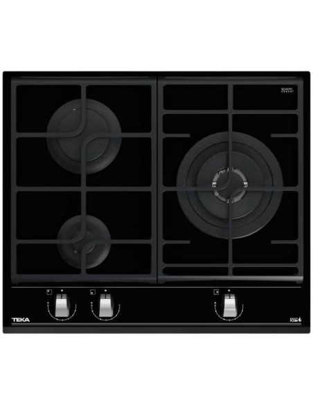 COCINA TEKA DE GAS 3 FUEGOS CRISTAL GAS