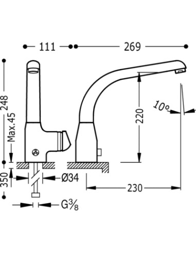 GRIFO MONOMANDO COCINA ELECTRONICO...