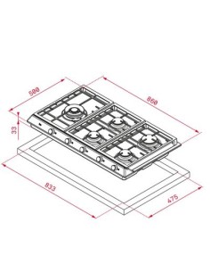 COCINA A GAS TEKA DE 5 FGS.... 2
