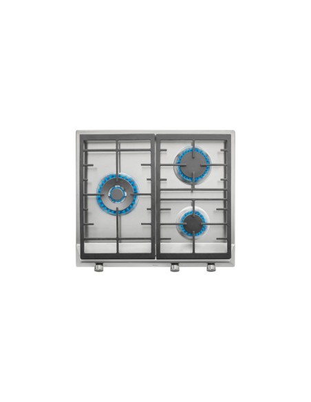 COCINA A GAS DE 3 FUEGOS EN ACERO