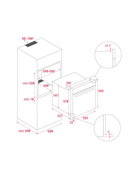 HORNO ELECTRICO TEKA MAESTROPIZZA HLB 8510 P CRISTAL
