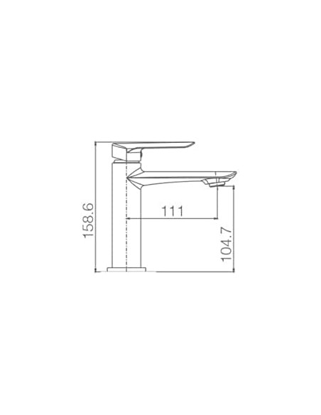 GRIFO DE LAVABO IMEX MONOMANDO CROMADO MODELO URAL