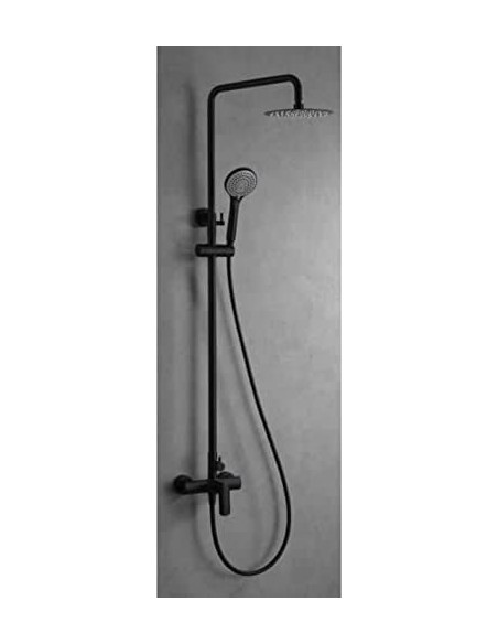 COLUMNA DE DUCHA IMEX MODELO URAL MONOMANDO NEGRO MATE