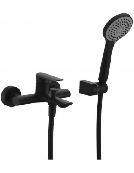 GRIFO MONOMANDO IMEX DE BAÑERA MODELO URAL NEGRO MATE