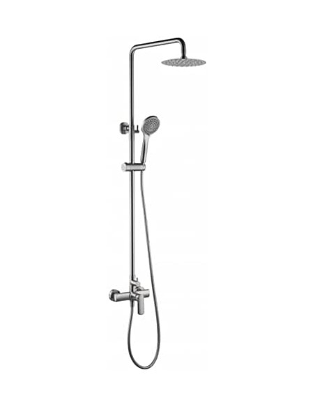 COLUMNA DE DUCHA IMEX MODELO URAL MONOMANDO NIQUEL CEPILLADO