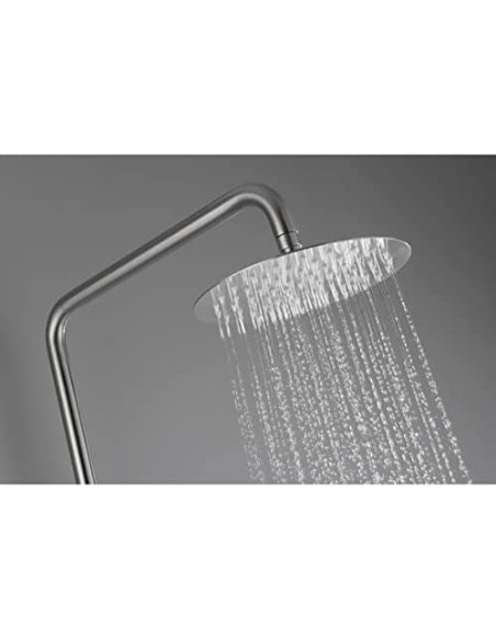 COLUMNA DE DUCHA IMEX MODELO URAL MONOMANDO NIQUEL CEPILLADO