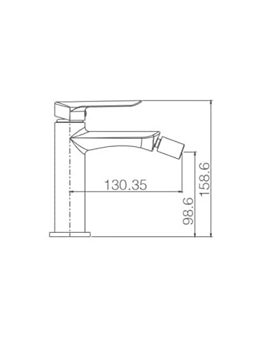 GRIFO DE BIDE IMEX MONOMANDO NIQUEL...
