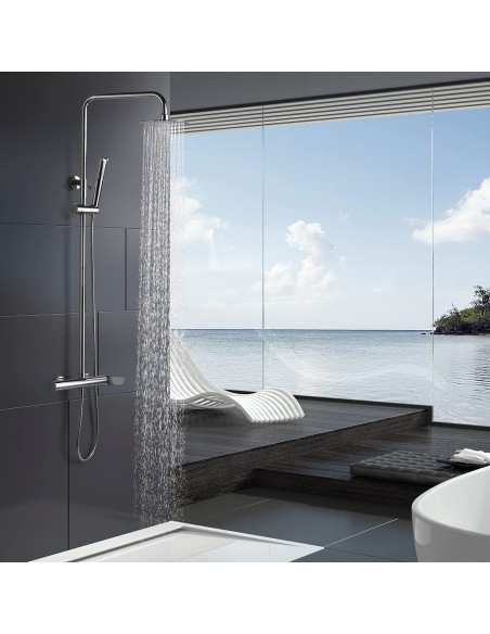 COLUMNA DE DUCHA IMEX MODELO DINAMARCA MONOMANDO CROMADO