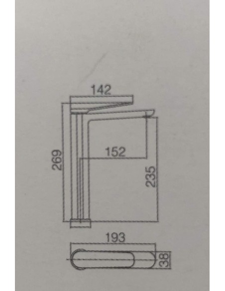 GRIFO DE LAVABO IMEX MONOMANDO ALTO CROMADO MODELO DINAMARCA