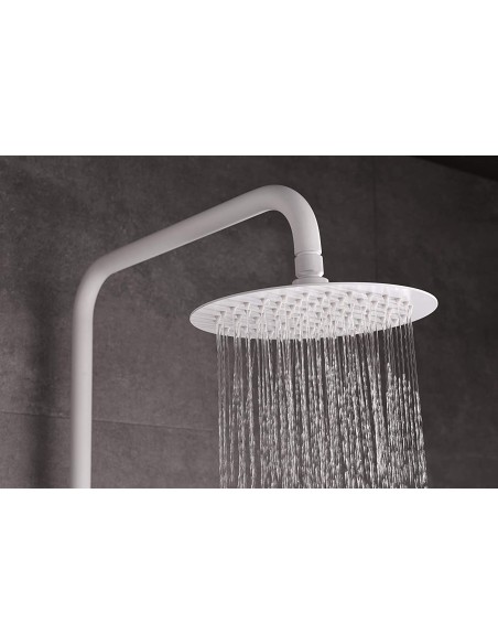 COLUMNA DE DUCHA IMEX MODELO DINAMARCA MONOMANDO BLANCO MATE