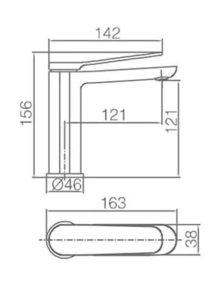 GRIFO DE LAVABO IMEX MONOMANDO CROMADO MODELO DINAMARCA