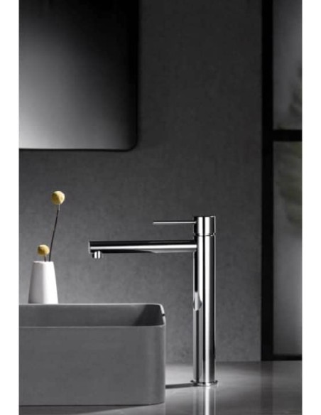 GRIFO DE LAVABO IMEX MONOMANDO ALTO CROMADO MODELO MILOS STICK