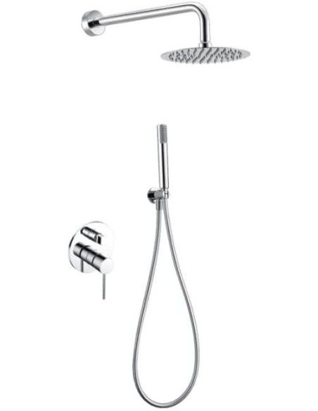 CONJUNTO DE DUCHA EMPOTRADO MONOMANDO EN ACABADO CROMADO MODELO MILOS STICK DE IMEX