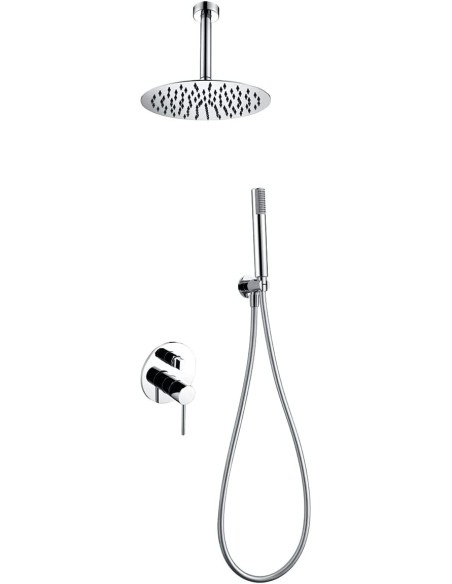 CONJUNTO DE DUCHA EMPOTRADO MONOMANDO EN ACABADO CROMADO MODELO THALOS STICK DE IMEX