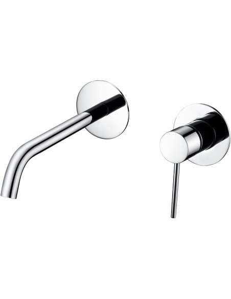 CONJUNTO DE LAVABO EMPOTRAR DE IMEX MONOMANDO MODELO MILOS STICK CROMADO