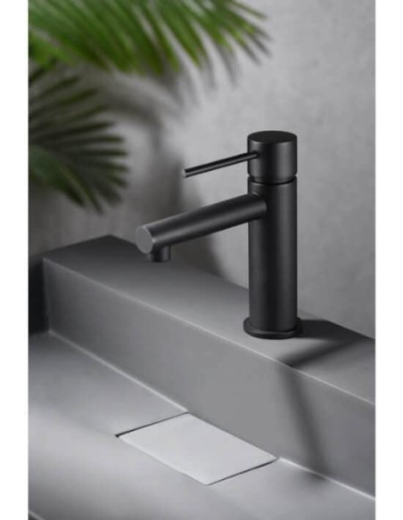 GRIFO DE LAVABO IMEX MONOMANDO NEGRO MATE MODELO MILOS STICK
