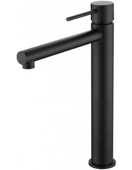 GRIFO DE LAVABO IMEX MONOMANDO ALTO NEGRO MATE MODELO MILOS STICK