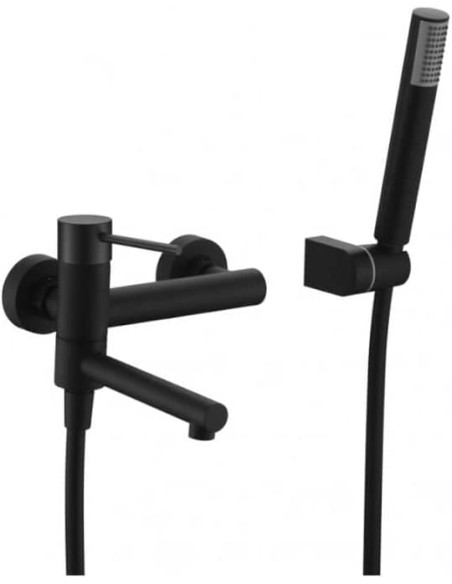 GRIFO MONOMANDO IMEX DE BAÑERA MODELO MILOS STICK NEGRO MATE